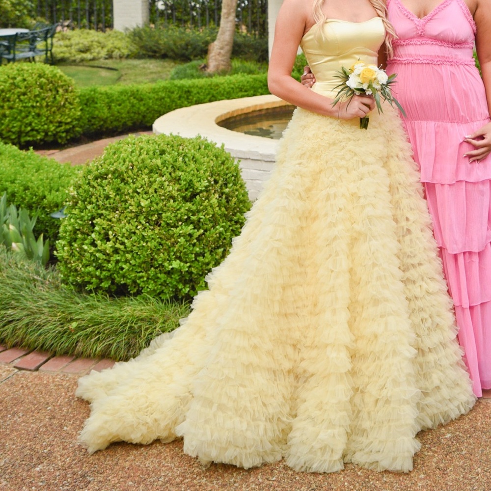 Sherri Hill Yellow Ball Gown